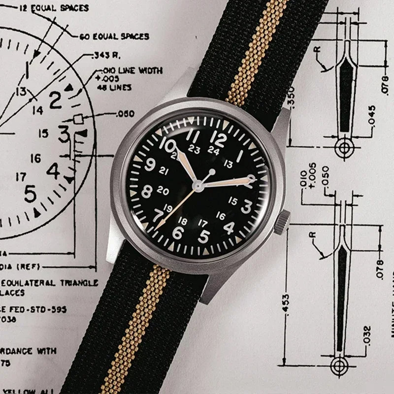 US Pre-Owned Rdunae RA03 Retro Khaki Field Quartz Watch