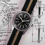 US Pre-Owned Rdunae RA03 Retro Khaki Field Quartz Watch