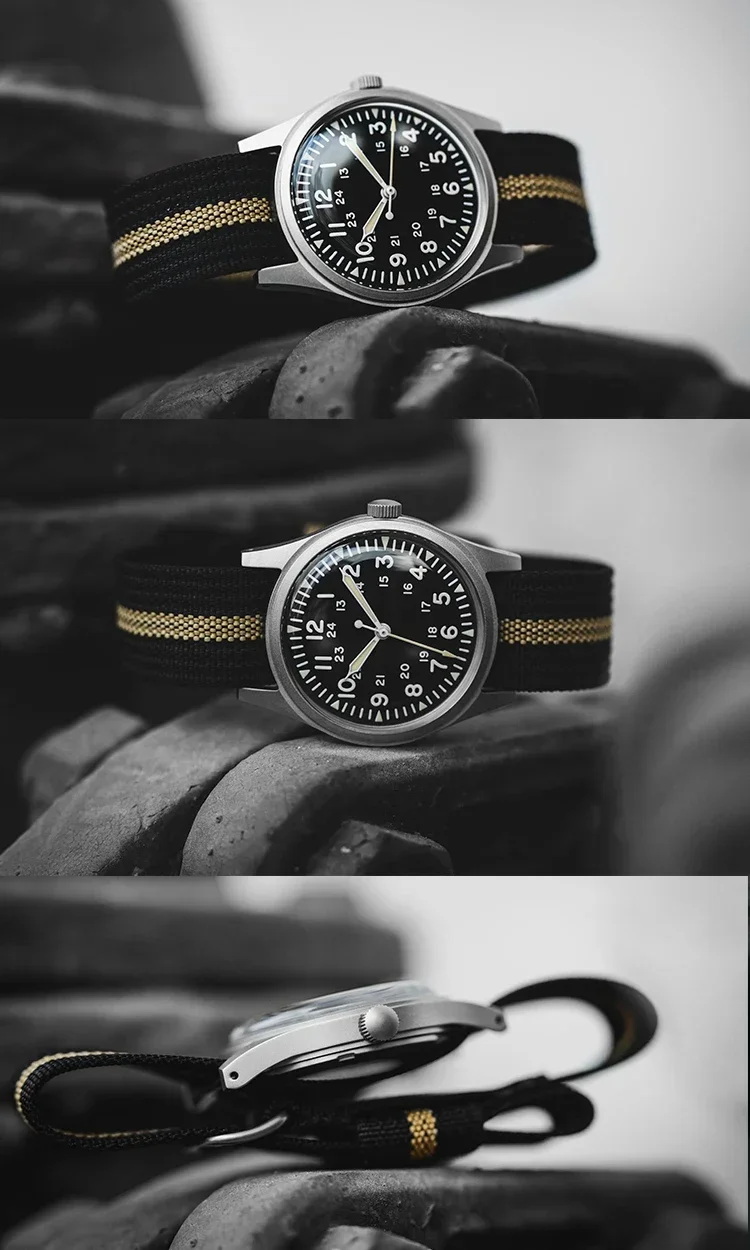 US Pre-Owned Rdunae RA03 Retro Khaki Field Quartz Watch
