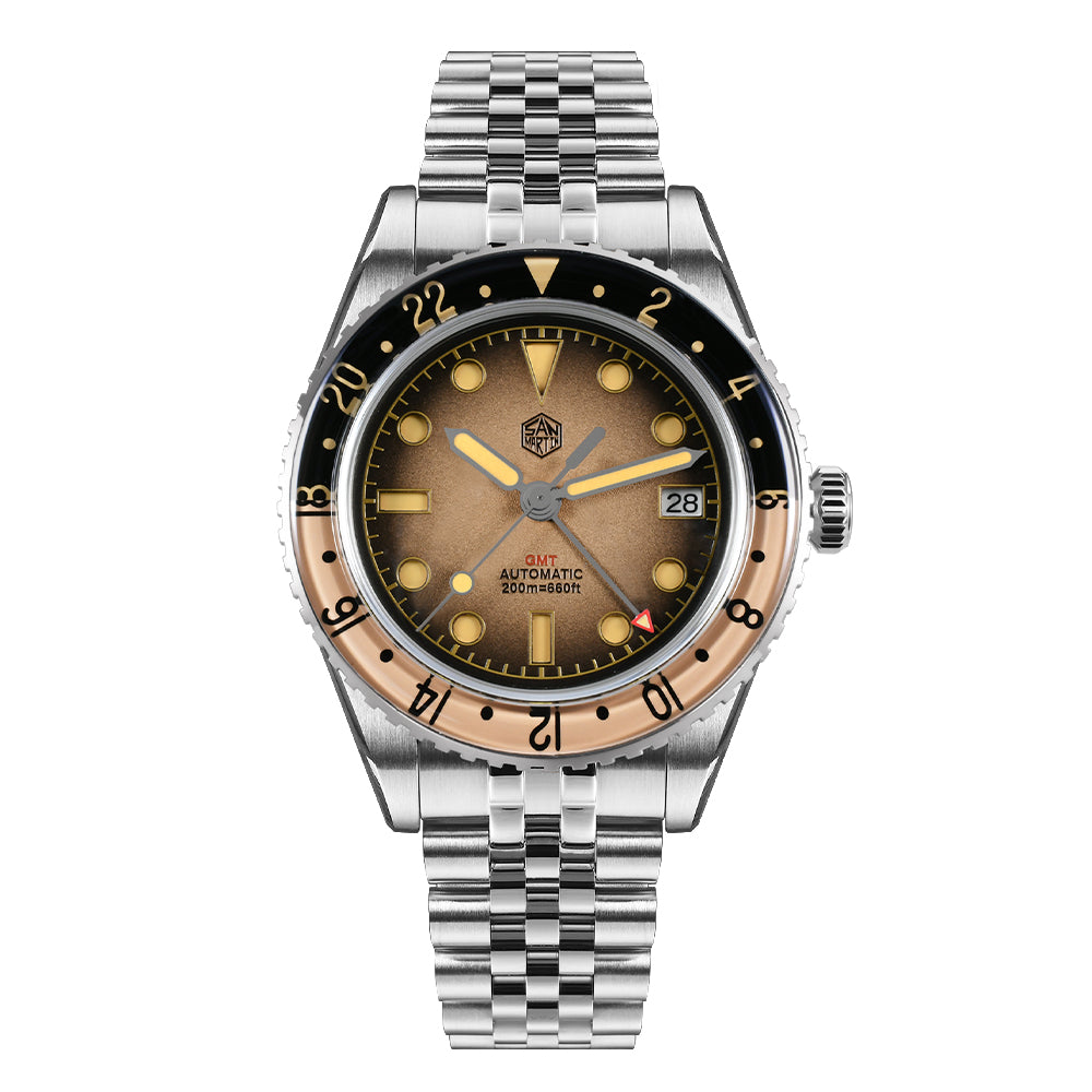 US Pre-Owned San Martin 40mm Vintage NH34 GMT Watch SN0134