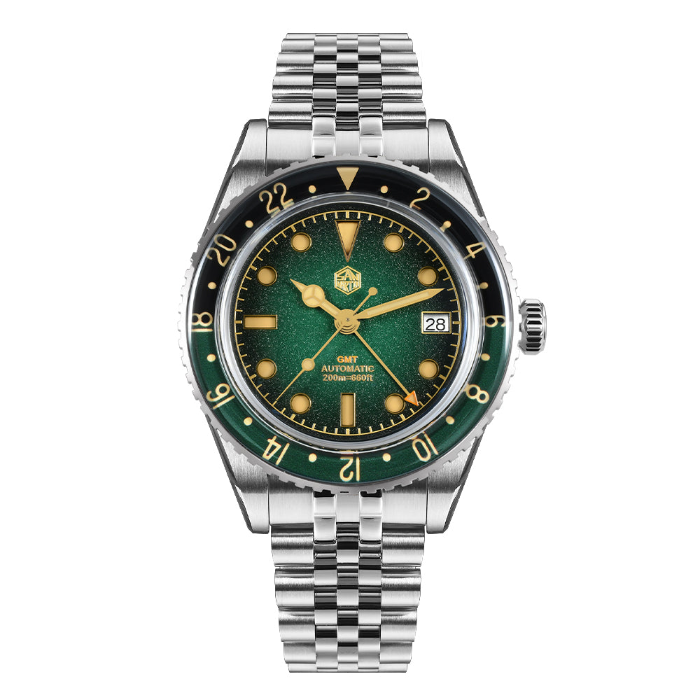US Pre-Owned San Martin 40mm Vintage NH34 GMT Watch SN0134