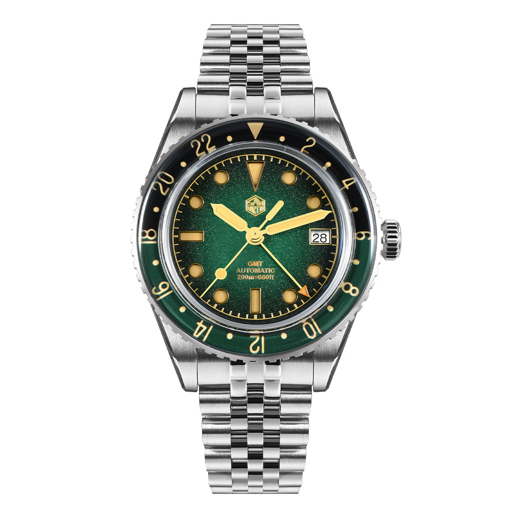 US Pre-Owned San Martin 40mm Vintage NH34 GMT Watch SN0134