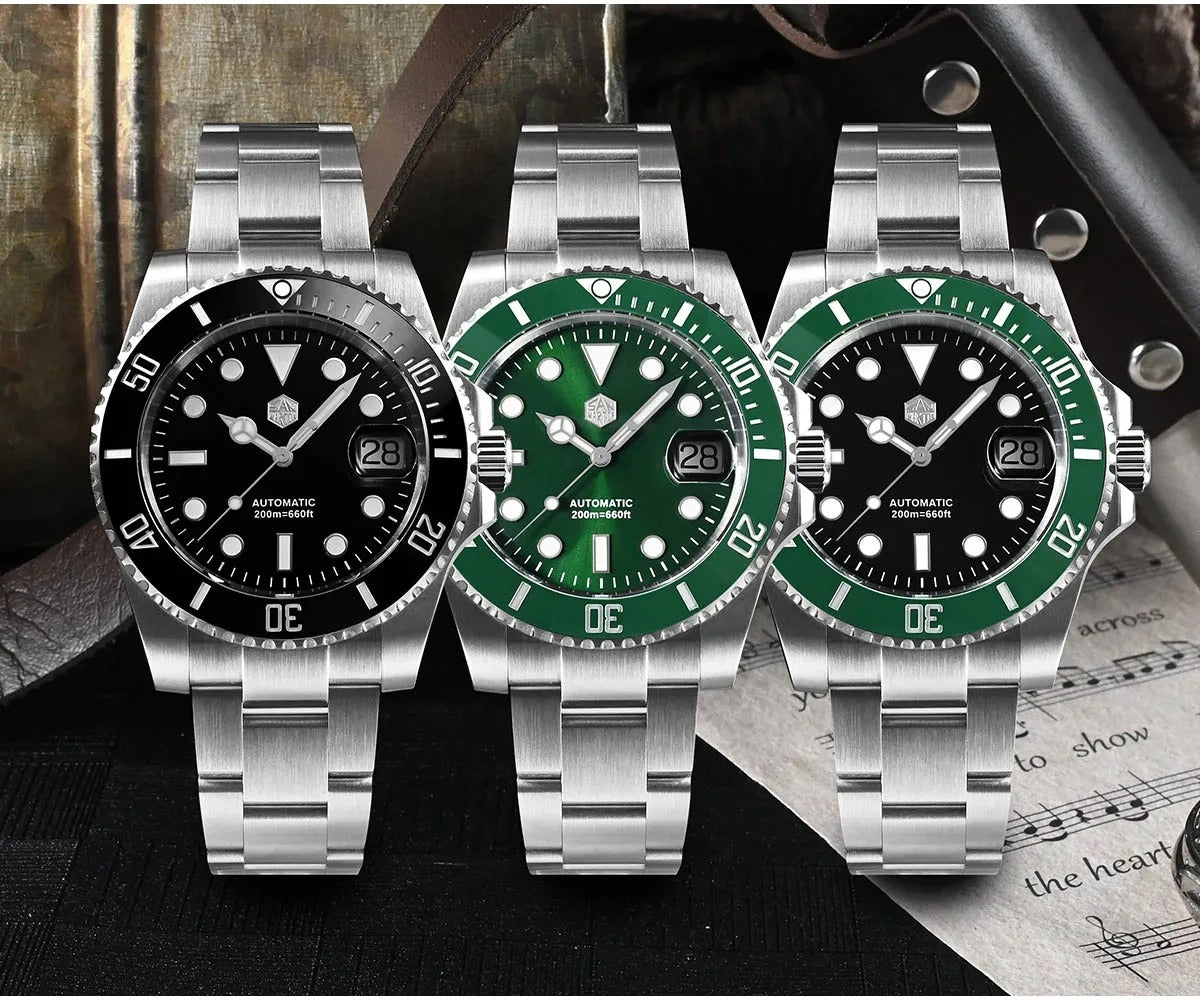 US Pre-Owned San Martin Upgraded ST2130 Sub Diver Men SN0017G-E