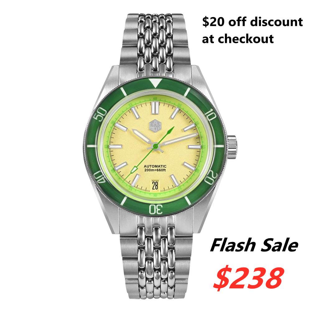 US Pre-Owned San Martin 39.5mm Summer Dive Watch SN0116