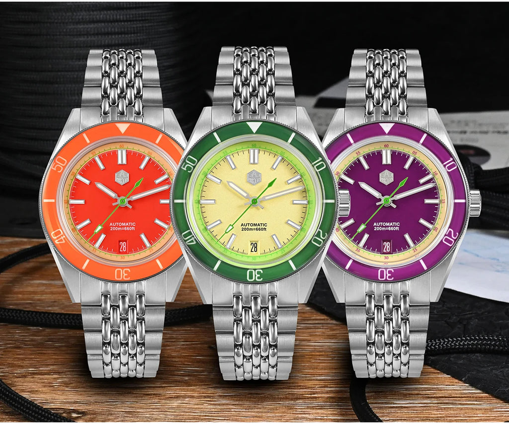 US Pre-Owned San Martin 39.5mm Summer Dive Watch SN0116