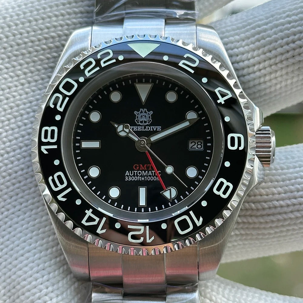 EU Pre-Owned Steeldive SD1964 45mm NH34 GMT Diver Watch
