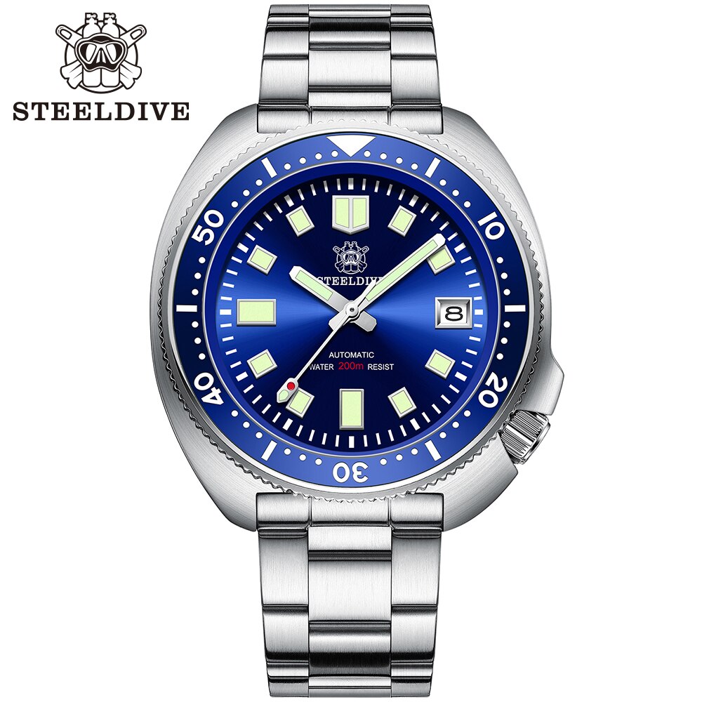 EU Pre-Owned Steeldive SD1970 6105 Turtle Diver Watch