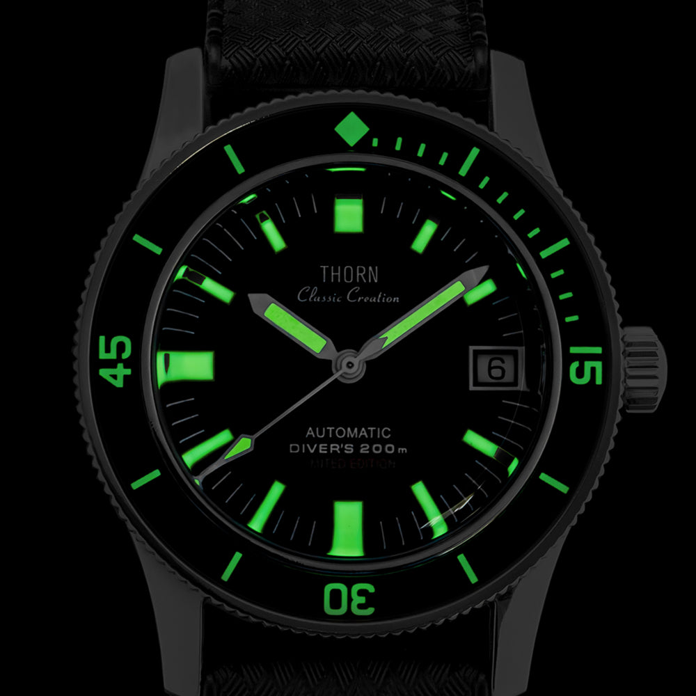 US Pre-Owned Thorn 38mm Titanium 50-Fathoms Dive Watch
