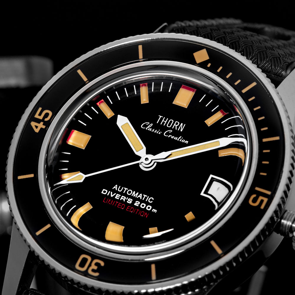 US Pre-Owned Thorn 38mm Titanium 50-Fathoms Dive Watch