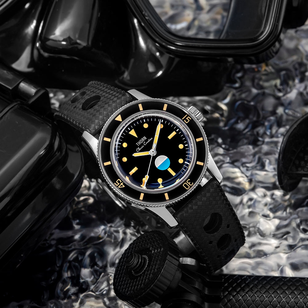 US Pre-Owned Thorn 38mm Titanium 50-Fathoms Dive Watch