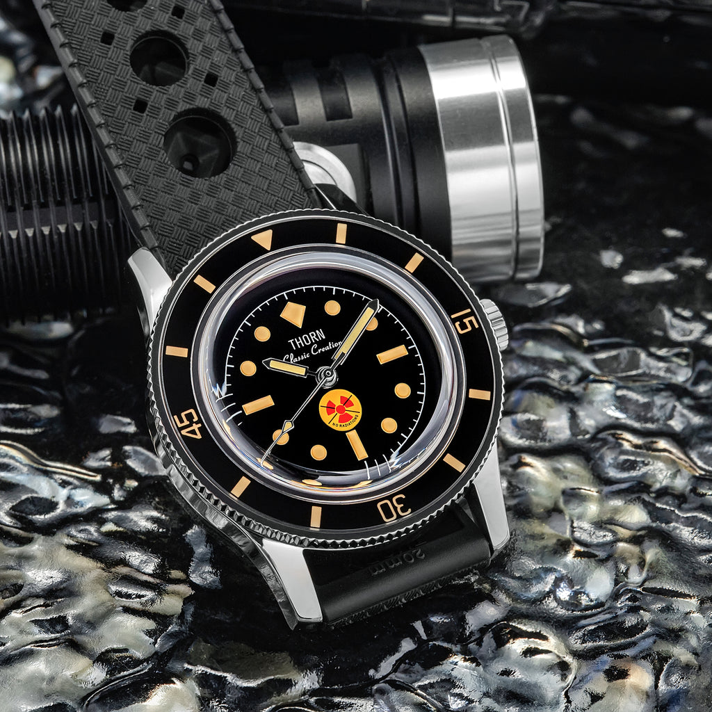 US Pre-Owned Thorn 38mm Titanium 50-Fathoms Dive Watch