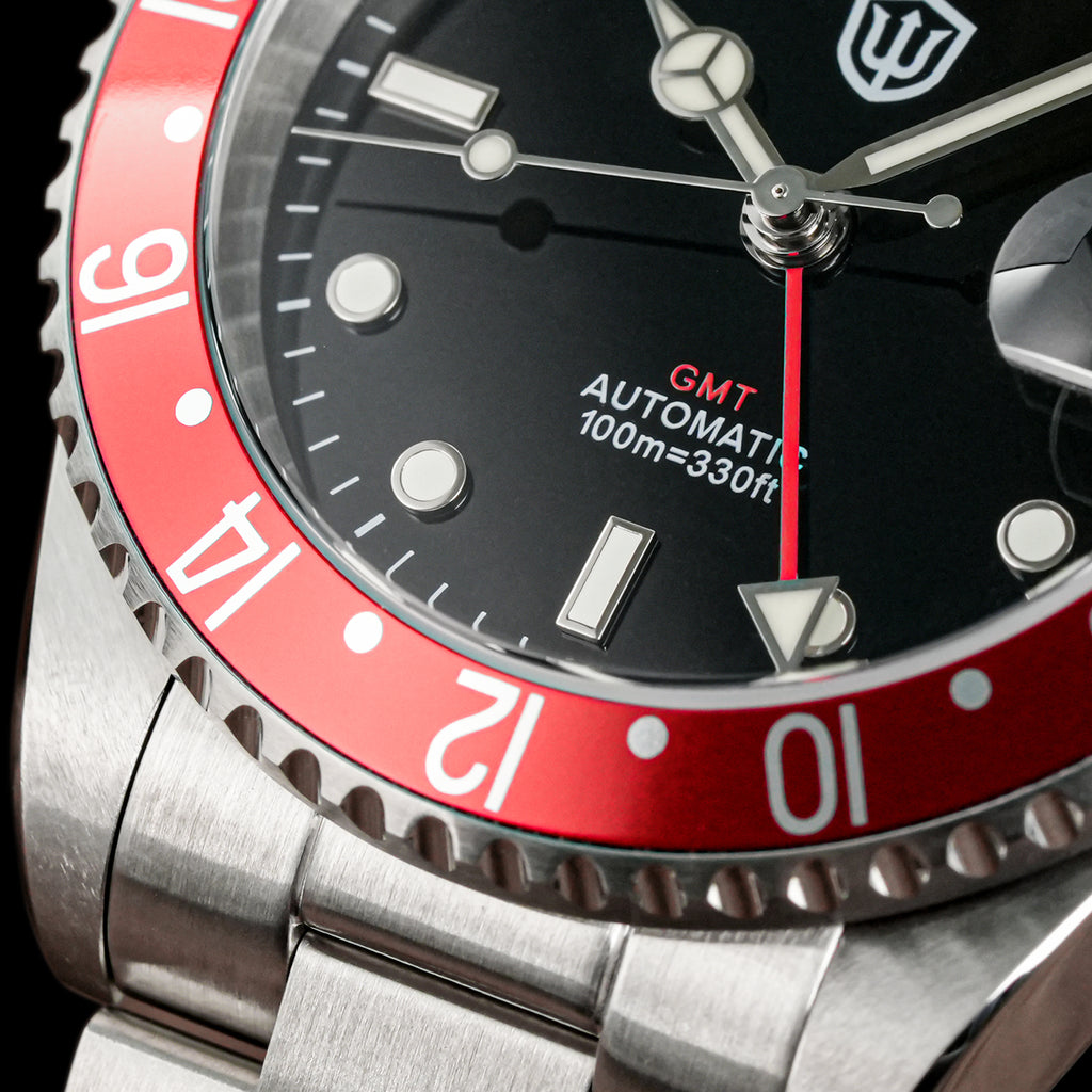 EU Pre-Owned Watchdives WD0014 Aluminum Bezel Vintage NH34 GMT Watch