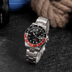 EU Pre-Owned Watchdives WD0014 Aluminum Bezel Vintage NH34 GMT Watch