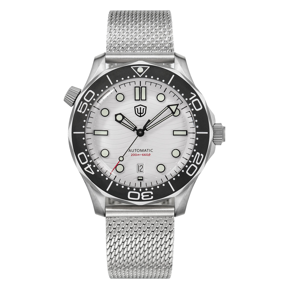 US Pre-Owned Watchdives WD007 Top Hat Sapphire PT5000/SL3001 Titanium Dive Watch