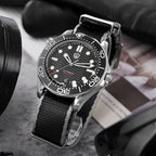 US Pre-Owned Watchdives WD007 Top Hat Sapphire PT5000/SL3001 Titanium Dive Watch