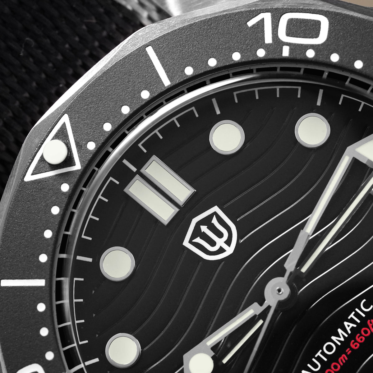 US Pre-Owned Watchdives WD007 Top Hat Sapphire PT5000/SL3001 Titanium Dive Watch
