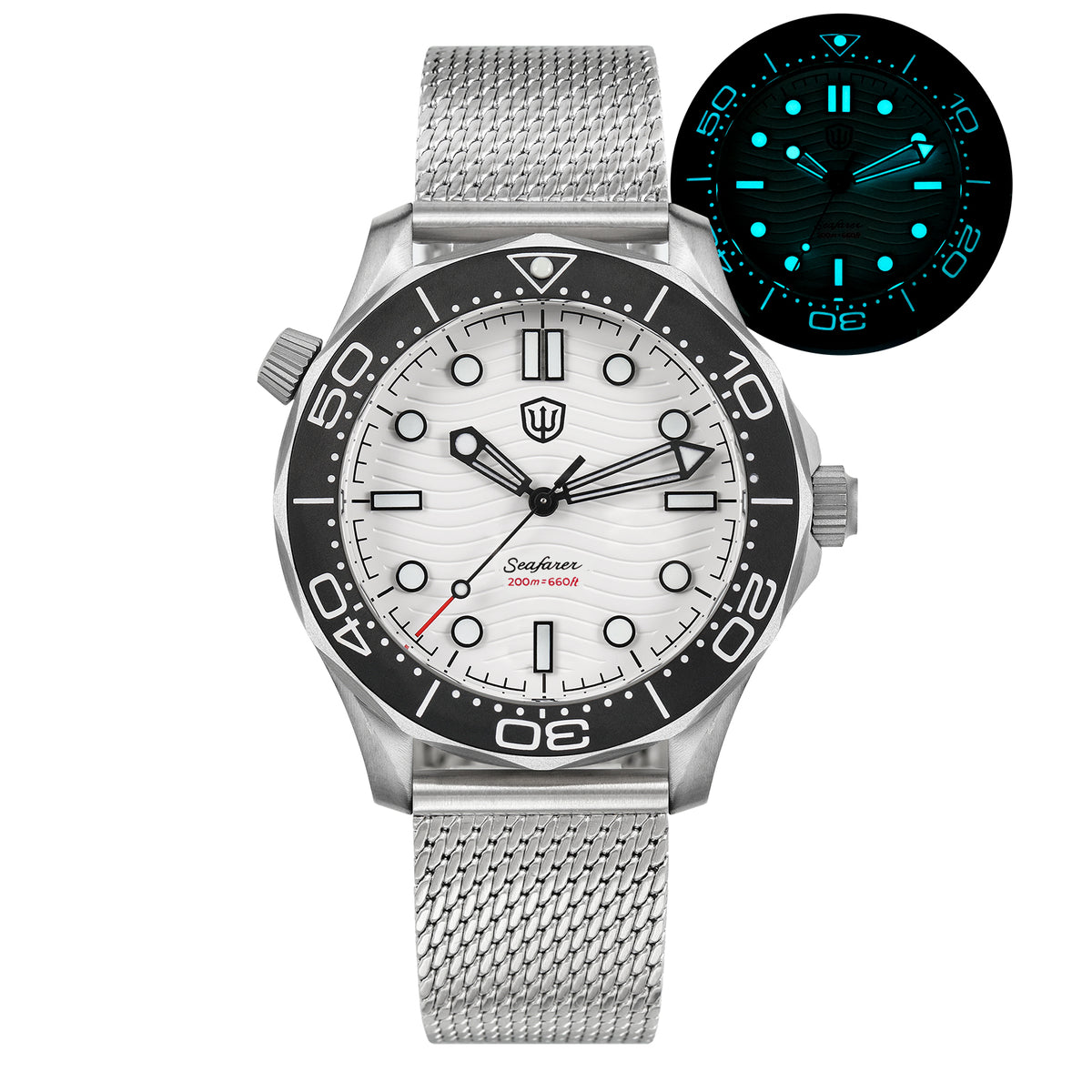 EU Pre-Owned Seafarer WD007Q V1 VH31 Titanium NTTD Dive Watch