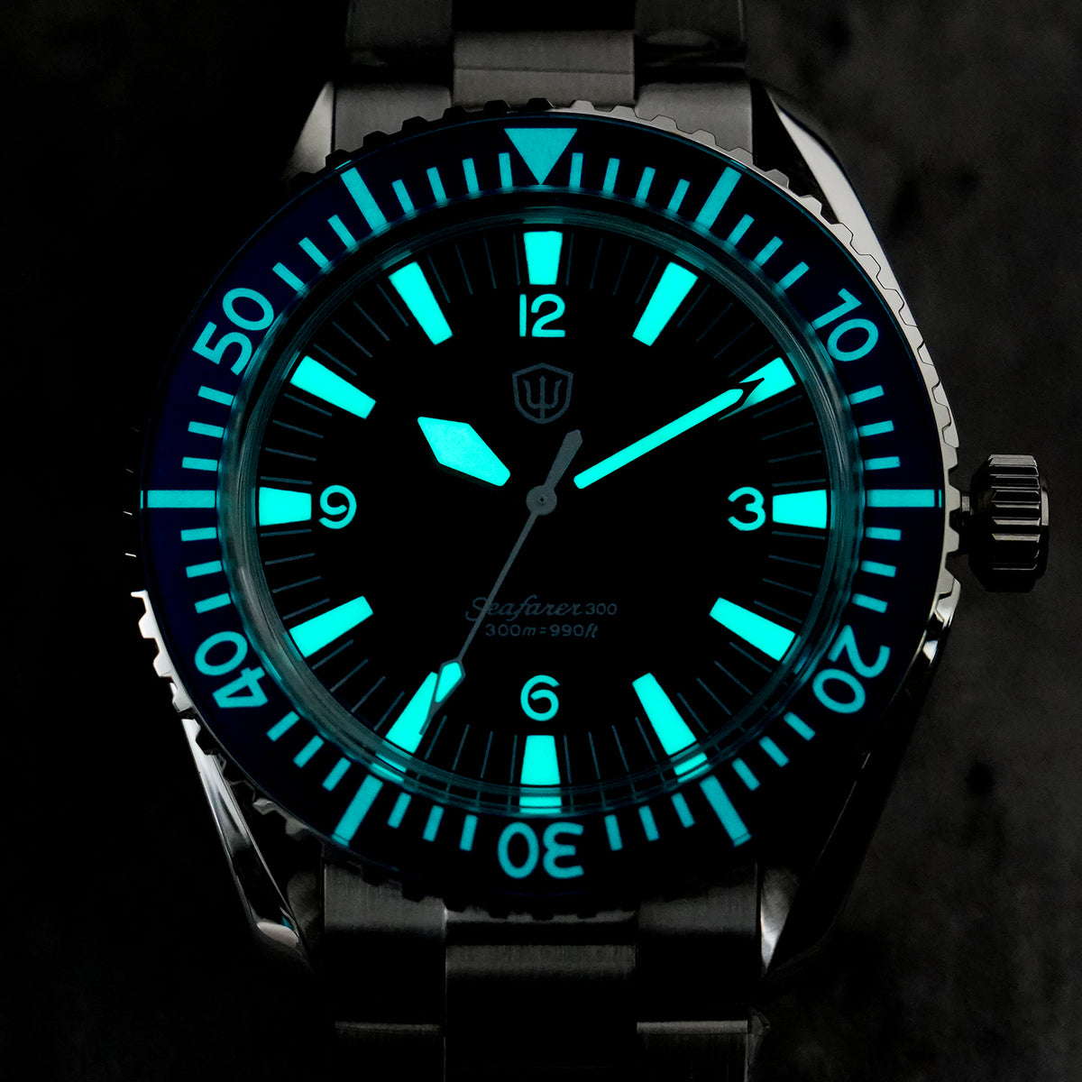 EU Pre-Owned Seafarer WD1967Q 39mm VH31 Diver Watch