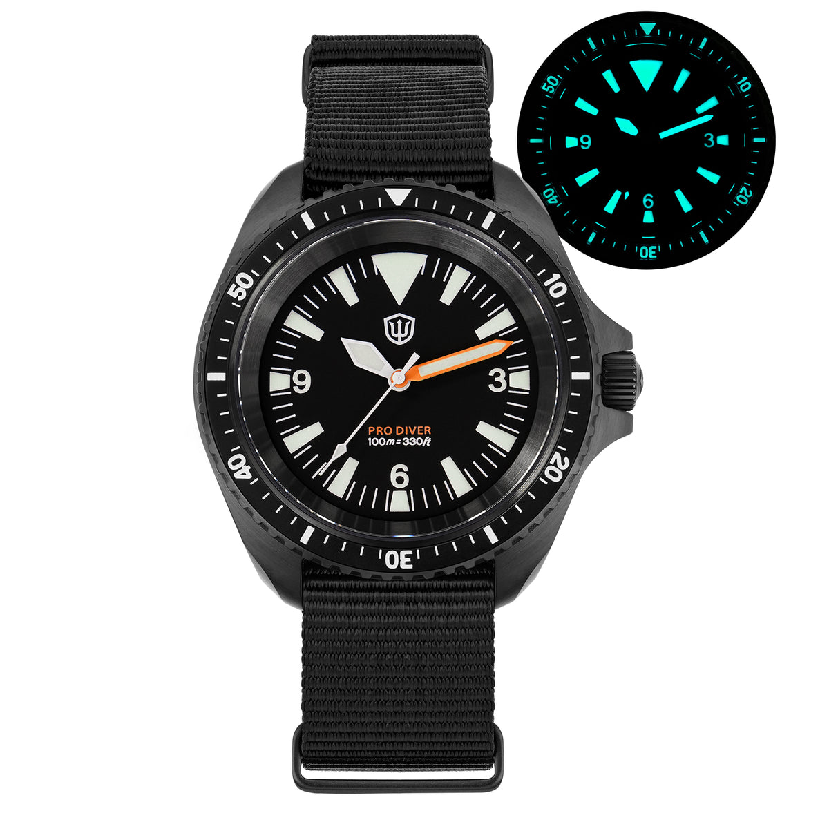 US Pre-Owned Watchdives WD1980 VH31 Military Diver Watch V3