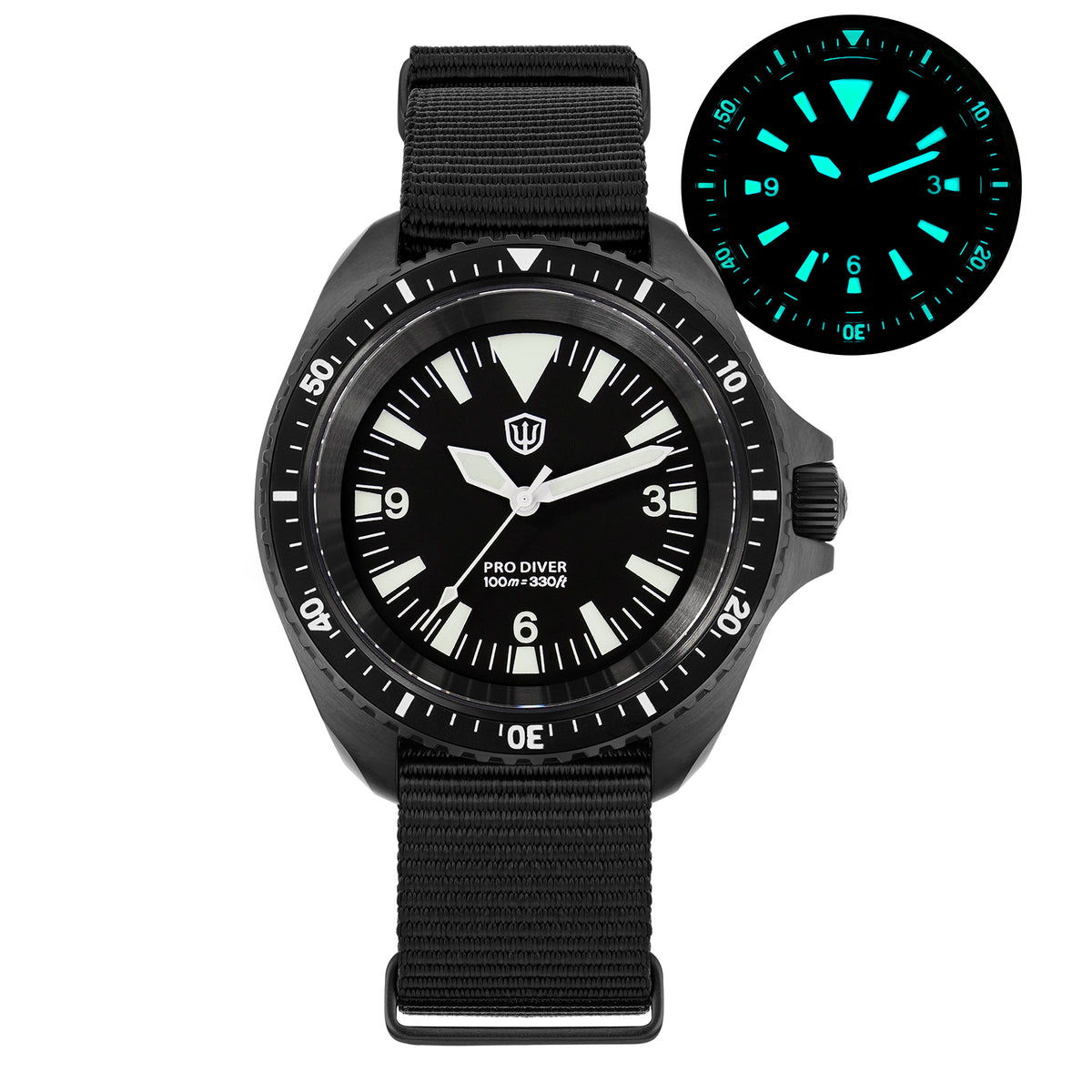 US Pre-Owned Watchdives WD1980 VH31 Military Diver Watch V3