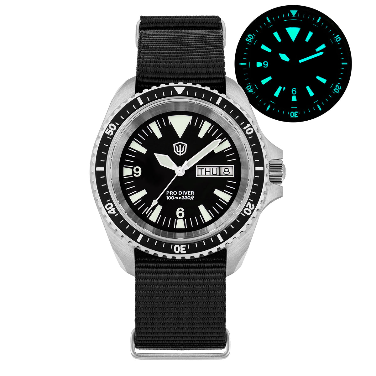 US Pre-Owned Watchdives WD1980 VH31 Military Diver Watch V3
