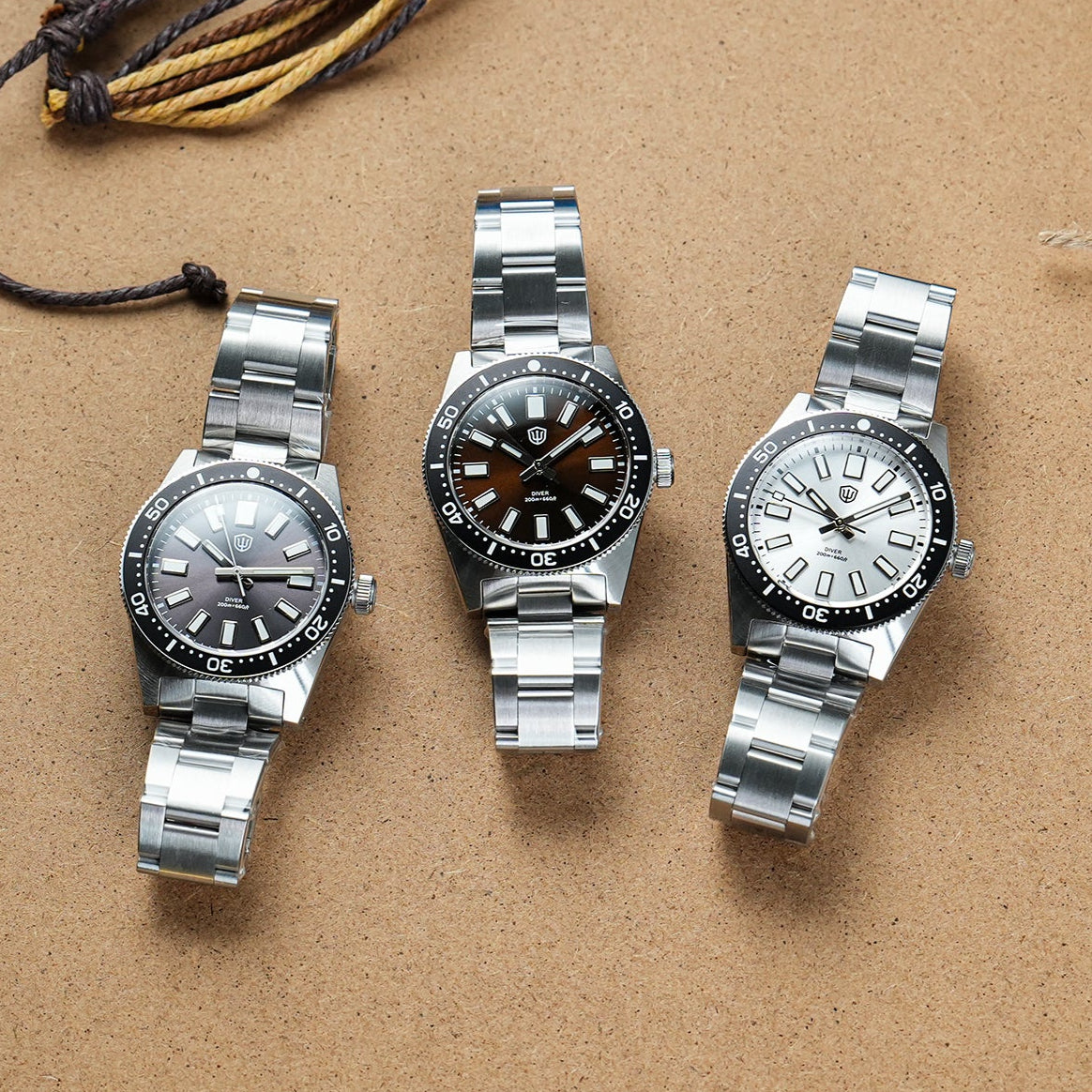 US Pre-Owned Watchdives WD1965 38mm VH31 62MAS Dive Watch