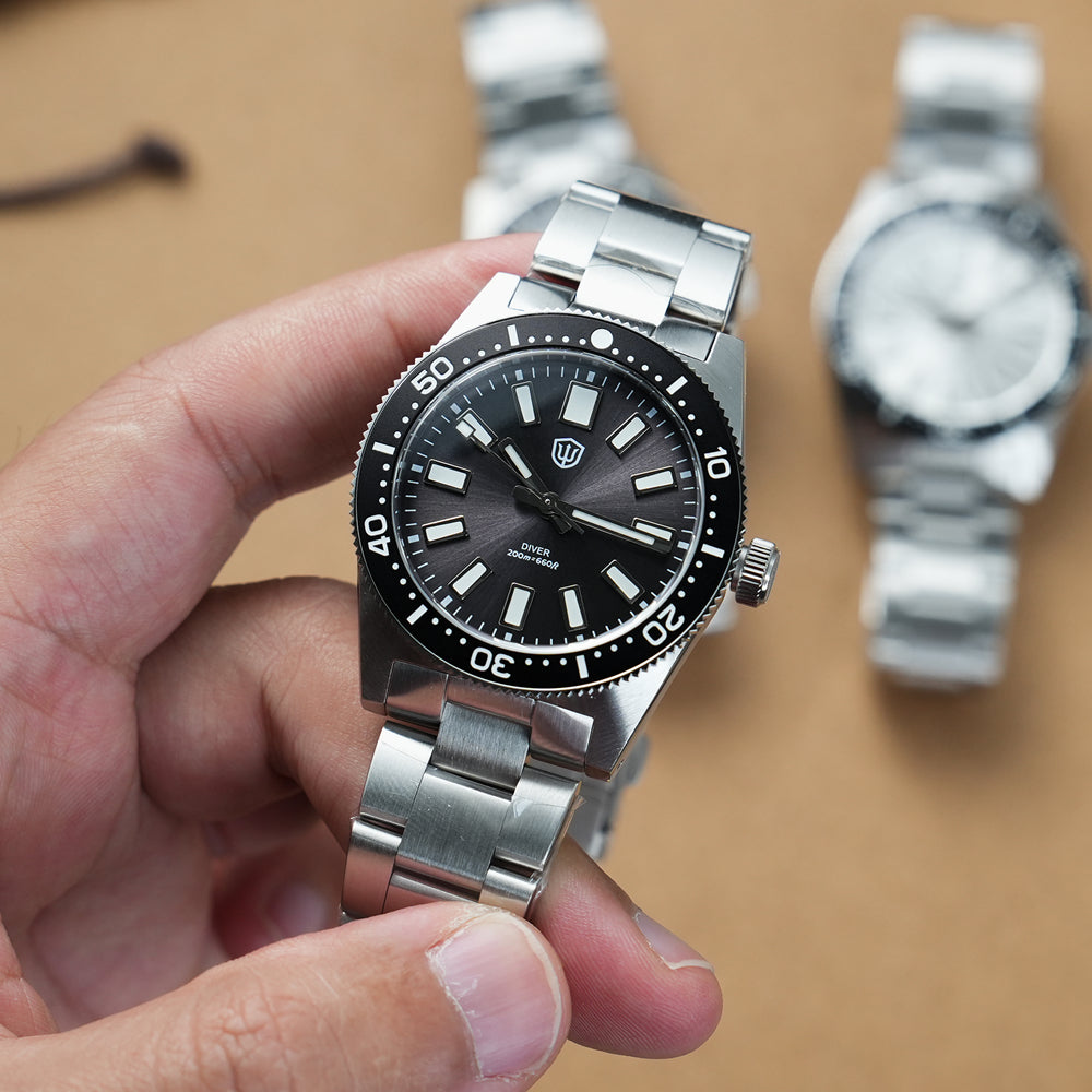 US Pre-Owned Watchdives WD1965 38mm VH31 62MAS Dive Watch