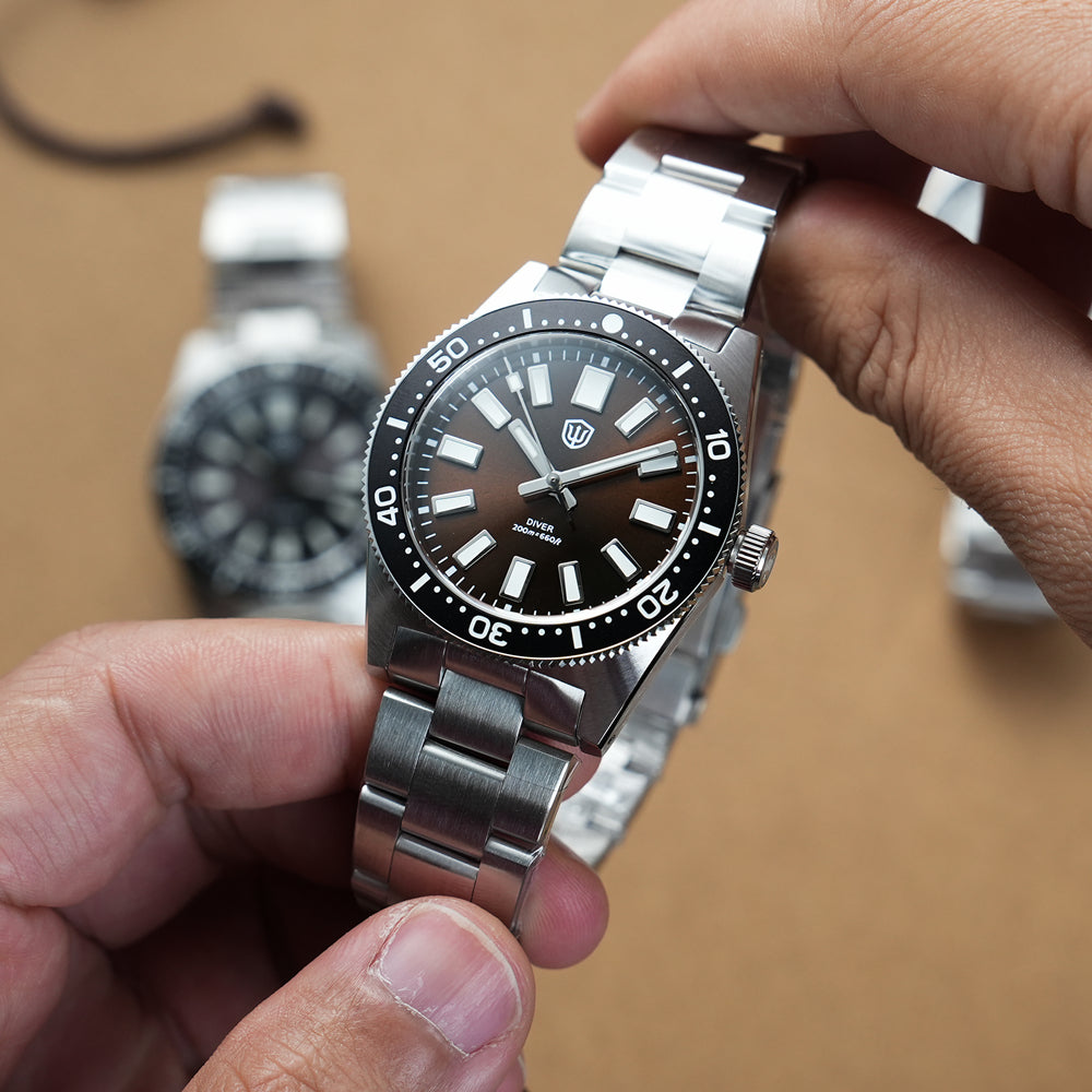 US Pre-Owned Watchdives WD1965 38mm VH31 62MAS Dive Watch