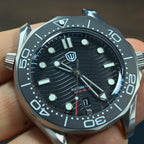 EU Pre-Owned Watchdives WD007 Top Hat Sapphire PT5000 Titanium Dive Watch