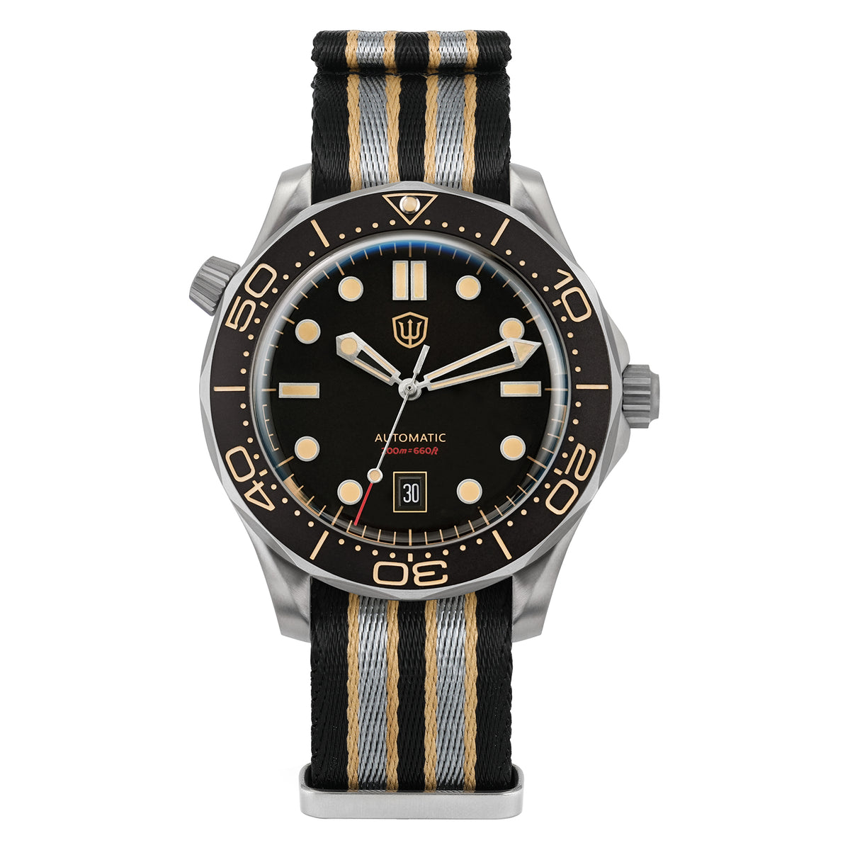 US Pre-Owned Watchdives WD007 Top Hat Sapphire PT5000/SL3001 Titanium Dive Watch