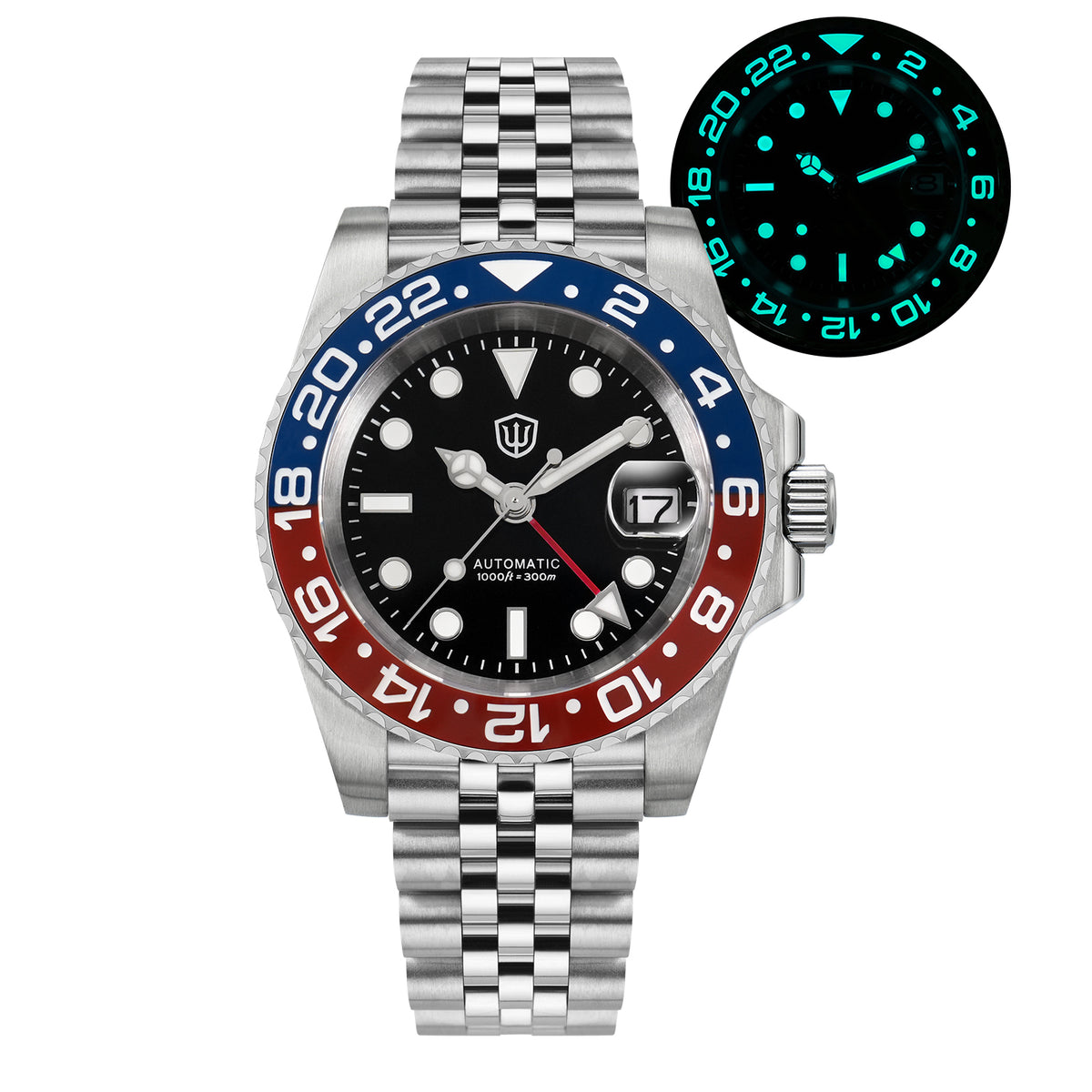 EU Pre-Owned Watchdives WD16760 NH34 Sub GMT Watch V2